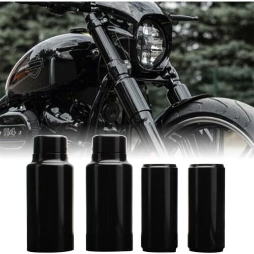 6Pcs Gloss Black Motorcycle Front Upper Lower Fork Cover Cap For Harley Softail Breakout FXBR FXBRS 2018 2019 2020 2021 Aluminum