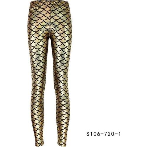 Mermaid Fish Scale Shiny Leggings Women Print Overiszed Leggging 2021 Sexy Dance Club Multicolors Plus Size Jeggings Streetwears