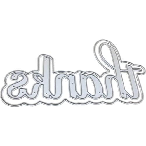 Thanks Metal Cutting Dies Stencil Scrapbooking DIY Album Stamp Paper Card Emboss 95AA