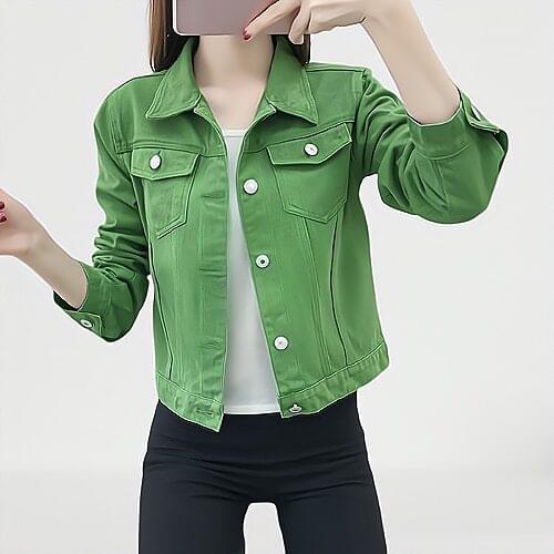 Fashion Student Short Section Denim Jacket Cheap Wholesale 2021 New Women 's Korean Version Spring Autumn Cn(origin) MAKS KOROL