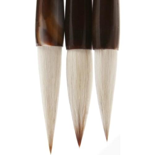 Chinese Brush Pen Set Calligraphy Practice Writing Brush Handmade 3pcs Multiple Hair Chinese Landscape Ink Painting Brush Pen