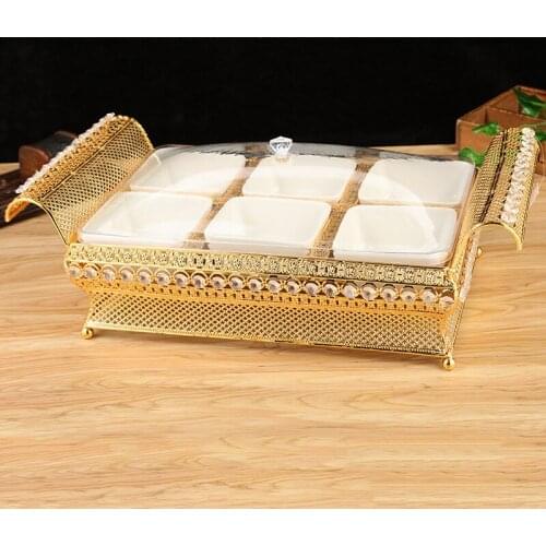 New European-style drapery with drapery and lid, creative, fashionable, high-grade candy box, wedding hotel snack box