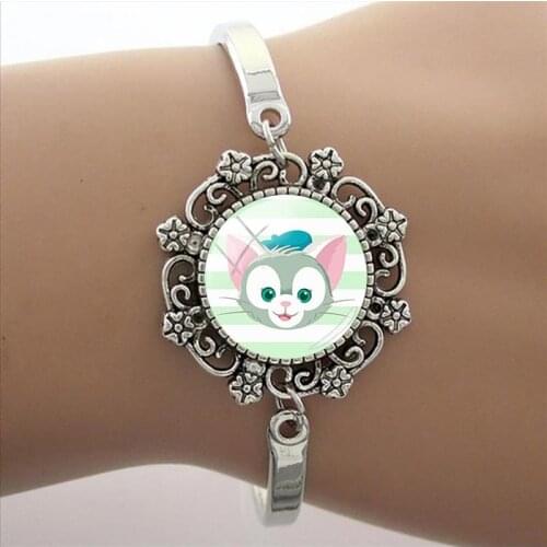 Disney Tony Picture New Bracelet Dome Bunny Bear Picture Bracelet Duffy And Shirley Plum Pattern Bracelet Glass For Friends