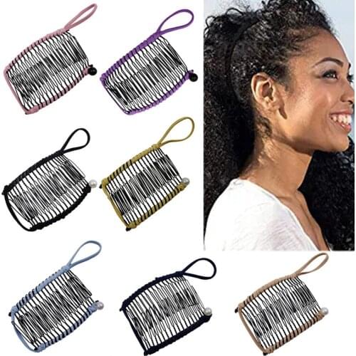Magic 20/30 Hair Combs Vintage Banana Hair Clip Flexibel Hairclip Stretchable Double Slide Comb Clip Hairpins Hair Tools