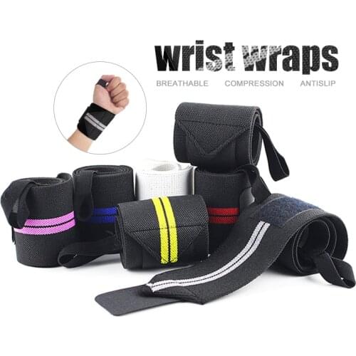 Adjustable Wristband Elastic Wrist Wraps Bandages For Weightlifting Power Lifting Breathable Wrist Support