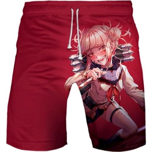Boku My Hero Himiko Toga Yandere Shy 3D Printed Summer Beach Swiming Shorts Kids Fashion Mens Bermuda Casual Short Cargo Pants