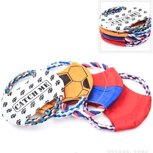 Dog Flying Discs Puppy Outdoor Training Interactive Toy Funny Pet Flying Saucer Toys Durable Big Dogs Game Chew Rope Toy