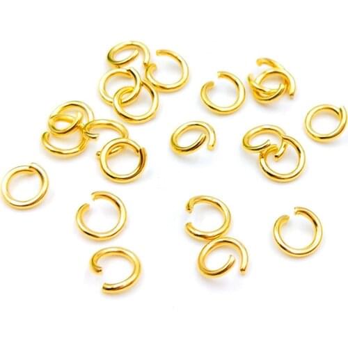 Mibrow 100pcs/lot Rose Gold Color 4mm 5mm Stainless Steel Jump Rings Split Rings for DIY Jewelry Making Accessories
