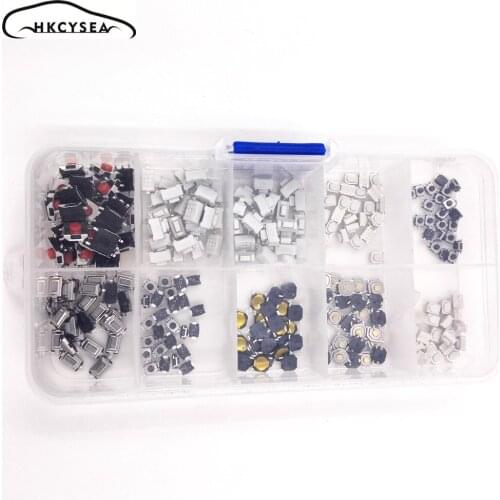 250pcs/lot 10 Types Tactile Push Button Switch Car Remote Key Button Microswitch For Hyundai for Kia for V-W Toyota Buick key