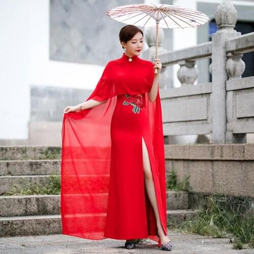 Shanghai Story Modern Qipao traditional oriental gown Chinese Womens Clothing summer elegant vestido retro Cheongsam