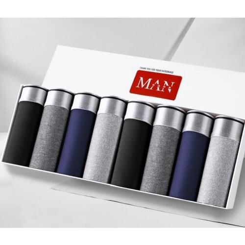 8pcs/Mens Boxer Shorts Cotton Crotch High Quality Soft Fabric Panties Solid Breathable Underpants Plus Size Sexy Shorts L-5XL