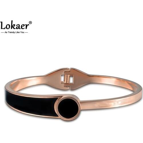 Lokaer High Quality Stainless Steel Bangles Bracelet Original Design Fashion Wedding Bracelets Pulseiras Para As Mulheres B17003