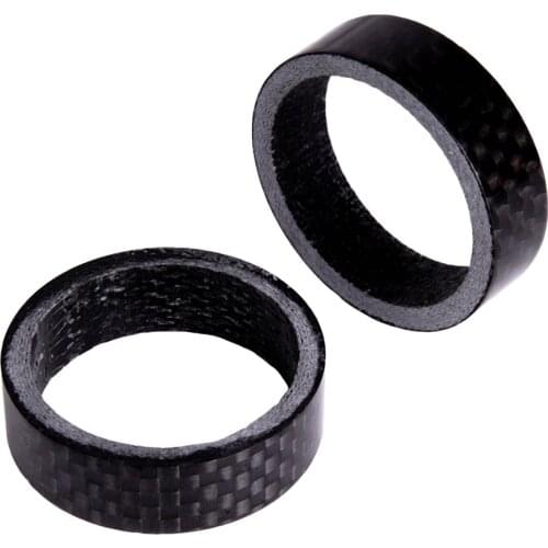 ZTTO 5pcs Ultra-Light Carbon fiber Bicycle Washer Mountain Road Bike Washers Spacer Gasket Fork Headset Parts 5mm 10mm 15mm