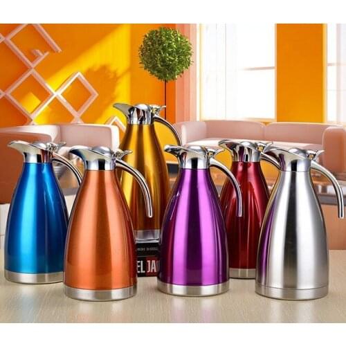 1PC Large capacity 304 stainless steel vacuum insulated Thermos Flask Coffee Pot 1.5L 2.0L OS 0019