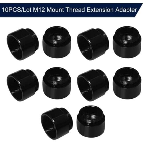 10PCS/5PCS/2PCS M12 Mount Thread Extension Adapter Zinc Alloy Extender for MTV Interface CCTV Lens and Video Security Camera