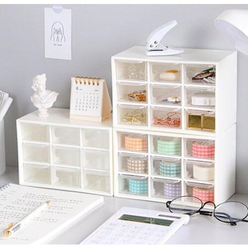 12x18cm ABS Wall Mounted Organizer 6-9 grids Cabinet Stationery jewelry Earrings Strorage 5.5X 9.8CM Makeup lipstick Drawer