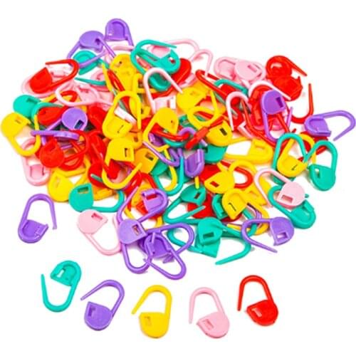 50Pcs Plastic Knit Stitch Knitting Tools Needle Clip Hook Mixed Color Crochet Stitch Knitting Accessories DIY Hand Sewing Kit
