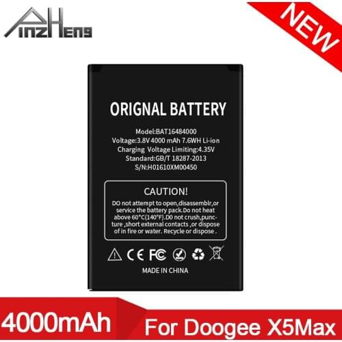PINZHENG 100% High Quality BAT16484000 4000mAh Phone Battery For DOOGEE X5 MAX Replacement Bateria For DOOGEE X5MAX Pro