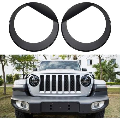 Angry Bird Headlight Covers Trim Clip-in Version for 2018 2019 Jeep Wrangler JL Sport/Sports