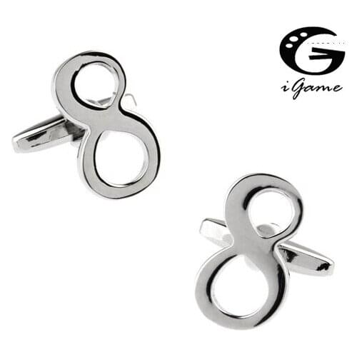 Arabic Numerals Quality Copper Material Symbol Of Number Eight 8 Style Cuff Links