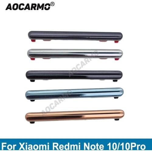 Aocarmo For Xiaomi Redmi Note 10 Pro 10Pro Volume Power ON OFF Volume Up Down Side Button Key Replacement Part