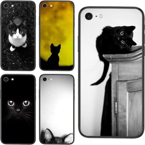 Black Cat Staring Eyes For Samsung Galaxy A72 A725F A71 A70 4G 5G A50 A40 A30 A20 A10S A02 Replacement Cell Phone Bags Shell