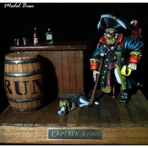 Wooden Ship Models Kits For Grownups train Hobby Diy Educational Toy Scale 1/16 Pirate King Kidd Captains Kit Model Boats Wood