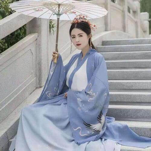 Hanfu Dress Ancient Chinese Fairy Dance Costume Embroidery Tang Suit Han Dynasty Princess Traditional Chinese Hair Cosplay