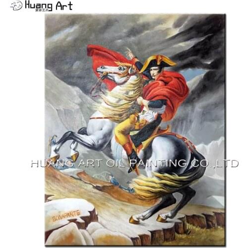 High Quality Handmade King Napoleon Portrait Oil Painting on Canvas for Home Decor War Horse Painting on Wall Art as Gift