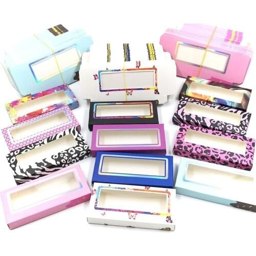 Butterfly Carton Paper Packing Box for 25mm long EyeLash Wholesale Bulk Cheap Pretty Lashes Storage Packaging makeup free logo