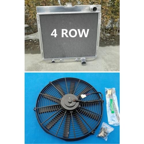 Hot selling 4 Row Aluminum Radiator + Fan 1967-1969 For Ford Fairlane Ford Mustang 1963-1969 1964 1965 1966 1967 1968