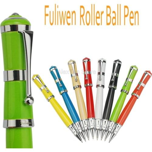 Fuliwen 2051 Metal Roller Ball Pen, Fresh Elegant Style Beautiful Multicolor For Office Home School Fit Men And Women Writing