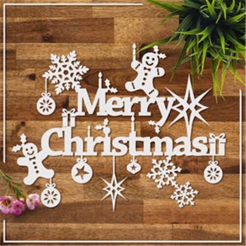 Metal Cutting Dies Merry Christmas Scrapbooking Metal Embossing DIY Stencil Album Paper Cards Decorative Crafts