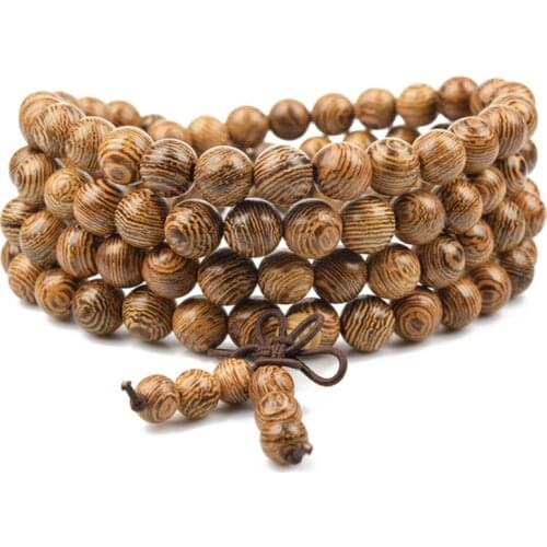 Prayer Beads Bracelet 108 Tibetan Buddha Charm Mala Meditation Necklace Yoga Rosary lucky Wooden Bracelet For Women Men Jewelry