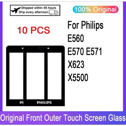 New Original For Philips Xenium E570 E571 X623 X5500 E560 Front Panel Mobile Phone glass Not Touch Screen Digitizer