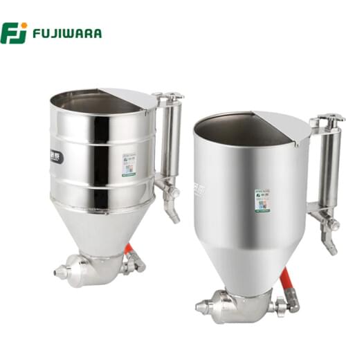 FUJIWARA Stainless Steel Hopper Gun Diatom Mud Airbrush External Wall Spray Gun Real Stone Paint Spray Gun One-piece Molding