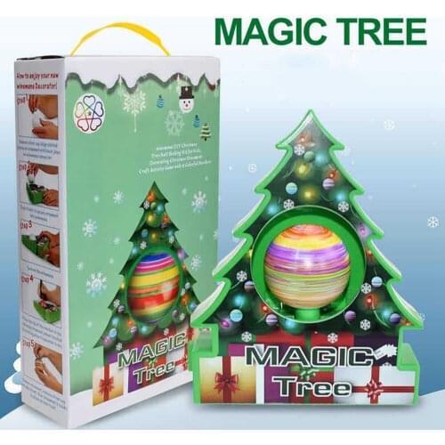 DIY Christmas Tree With LED Music Best Christmas Gift for kids Self whirl Christmas Tree Childrens Layout Decorations Ornaments
