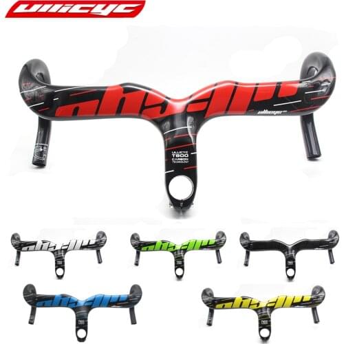 Ullicyc Superstrong Road bicycle Handlebar integrated with stem Full Carbon Road Bicycle Bent Bar 400/420/440*90/100/110/120mm