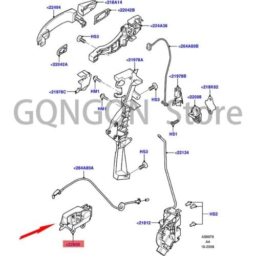 CAR inner handle front 2.0 Inside the door handle left For dMo nd eoF oc us Inner door handle Door handle trim