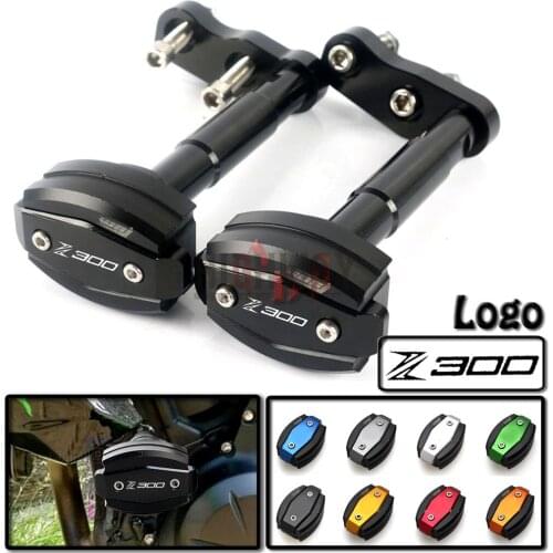 Motorcycle Crash Pad Protector CNC Engine Cover Frame Sliders Falling Protection For KAWASAKI Z300 Z 300 2013-2016