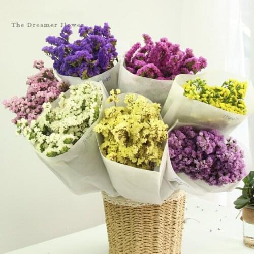 10pcs Valentines Day Preserved Mini Flower Dried Nature Fresh Eternell Floral Branch Wedding Home Gift Decoration Table