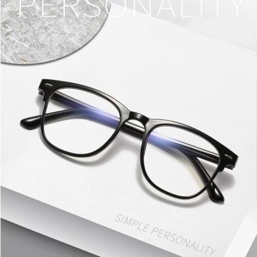 2020 Fashion Vintage Optical Glasses Men Square Frame Plain Eyeglasses Men Computer Spectacle Transparent Lunettes De Sol Oculos