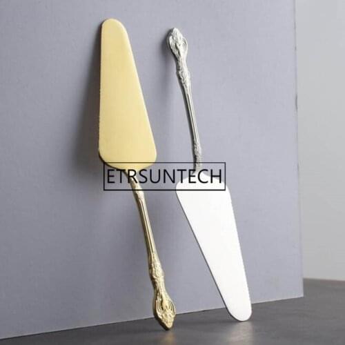 50pcs Cake Knife Dinner Knife Long Handle Shovel Royal Cake Server Embossment Effect Pizza Dessert Dinnerware
