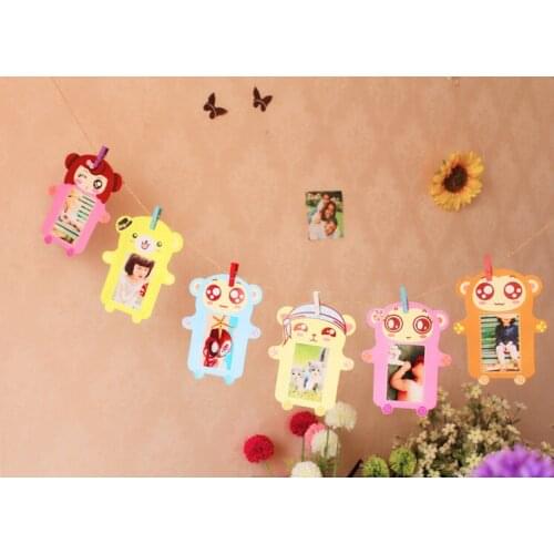Free Shipping 3 Inch DIY Hanging Paper Colorful Photo Frames For Home Decoration, 6pcs/Set, 30pcs/Lot