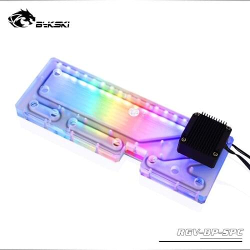 Bykski PC water cooling waterway plate channel integrated board for DeepCool Quadstellar Case,RBW(5V)/RGB 12V RGV-DP-SPC