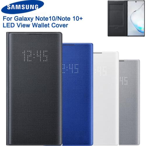 Original LED View Wallet Cover For Samsung Galaxy Note 10 Note10 5G Note X Note10 PLUS Led Phone Case View Cover Protective Case