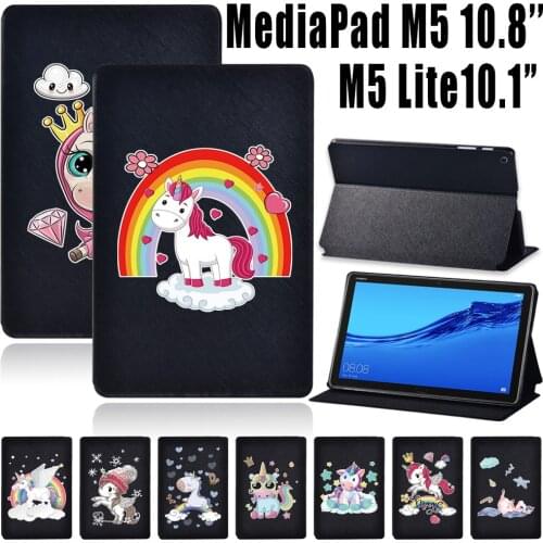 For Huawei MediaPad M5 Lite 10.1 inch/MediaPad M5 10.8 Inch Tablet Cover Case + Free Stylus