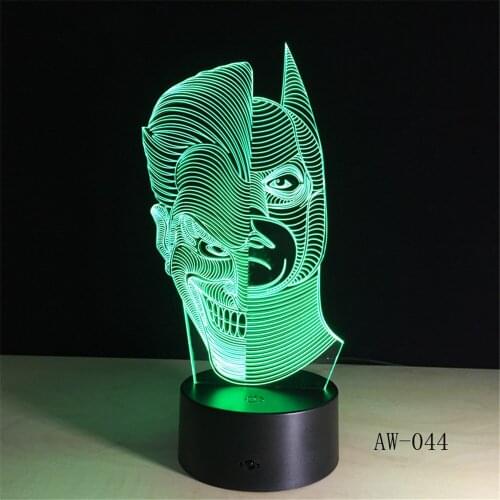 Double Face 3D LED Lamp 7 Color Led Night Lamps For Kids Touch Led USB Table Lampara Lampe Baby Sleeping Nightlight AW-044