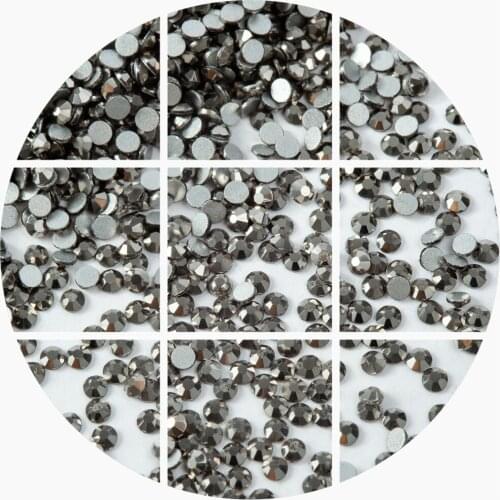 Hematite SS3-SS34 Non Hot Fix Rhinstone Glitters Strass Glass Crystal and Stones Nail Art Rhinestone for Nails 179