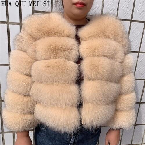 HUA QIU MEI SI Fashionable Fur Coats